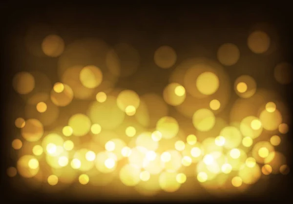 Золотой свет боке ночь роскошный фон векторной иллюстрации . — стоковый вектор