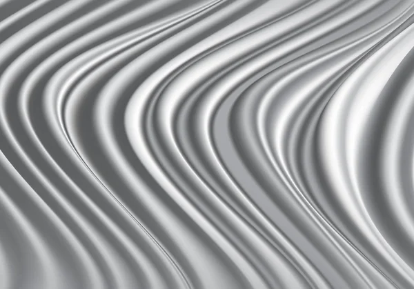 Abstrakt grau silber Stoff Satin Welle Luxus Hintergrund Textur Vektor Illustration. — Stockvektor