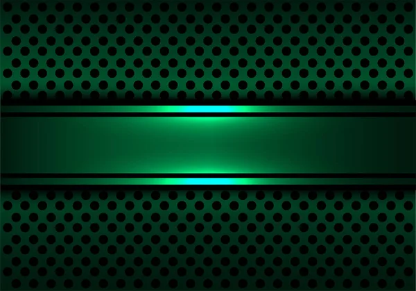 Abstract green banner metal circle mesh design modern luxury futuristic background vector illustration. — Stock Vector