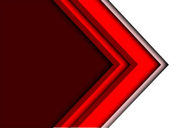 Абстрактная красная стрелка накладывается на белый дизайн современной футуристической векторной иллюстрации . — стоковый вектор