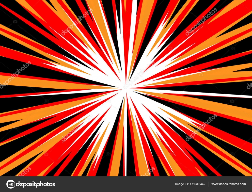 Abstract radial zoom speed black red orange white for cartoon comic  background vector illustration. Stock Vector Image by ©Patthana #171346442