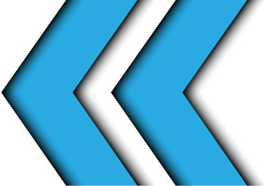 Beyaz tasarım modern arka plan vektör çizim üzerinde çift mavi ok.