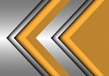 Soyut sarı gümüş ok tasarım modern futuristik lüks arka plan vektör çizim.