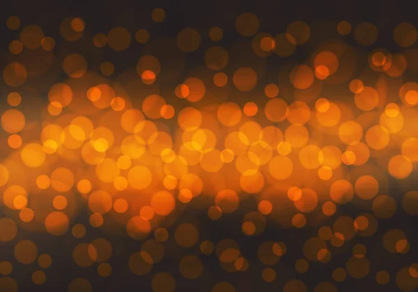 Abstrakte orange Bokeh Licht Nacht Hintergrund Vektor Illustration. — Stockvektor