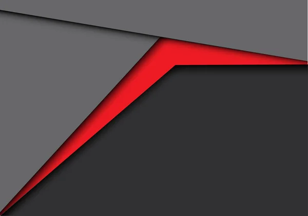 Flecha vermelha abstrata em design cinza escuro moderna ilustração vetor futurista fundo . — Vetor de Stock