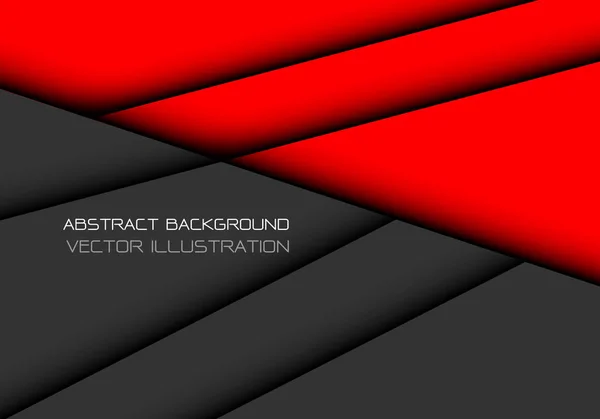 Abstrakte dunkelgrau rot überlappende Design moderne futuristische Hintergrund Vektor Illustration. — Stockvektor