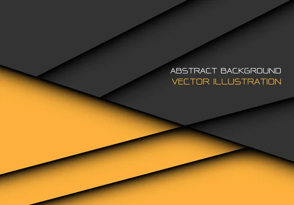 Abstrakte dunkelgrau gelb überlappen Design moderne futuristische Hintergrund Vektor Illustration. — Stockvektor