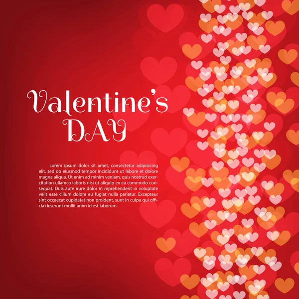 Feliz tarjeta de San Valentín con ilustración de vectores de diseño de texto . — Vector de stock