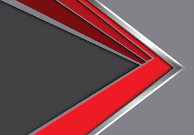 Gri tasarım modern futuristik arka plan vektör çizim üzerinde kırmızı gümüş ok hız soyut.