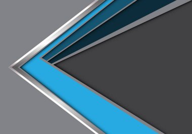 Soyut mavi gümüş ok hızına gri tasarım modern futuristik arka plan vektör çizim.