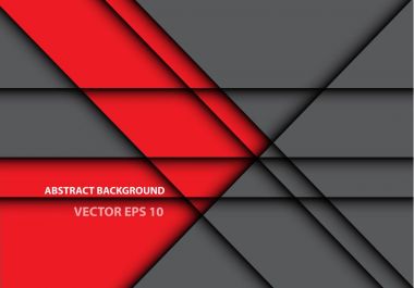 Soyut kırmızı gri çizgi gölge doku tasarım modern futuristik arka plan vektör çizim.