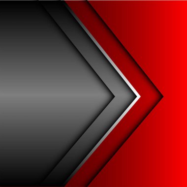 Soyut kırmızı gümüş gri ok tasarım modern futuristik arka plan vektör çizim. 