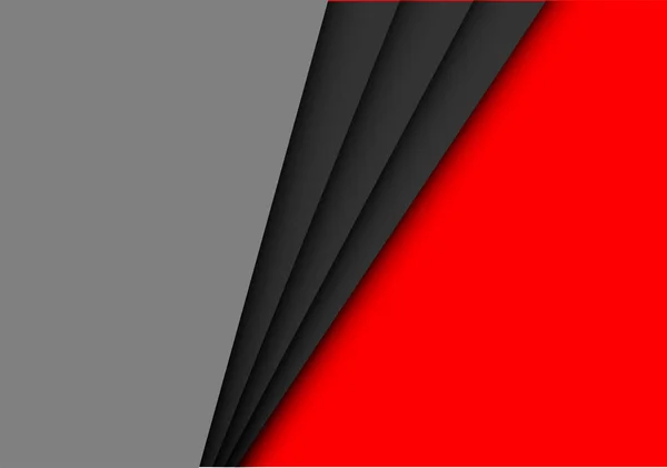Abstrakt Röd Grå Överlappning Design Modern Futuristisk Bakgrund Vektorillustration — Stock vektor