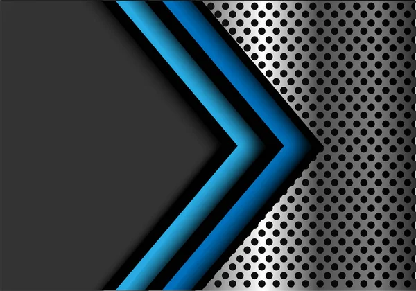 Flèche Abstraite Ligne Bleue Noire Avec Espace Vide Gris Sur — Image vectorielle