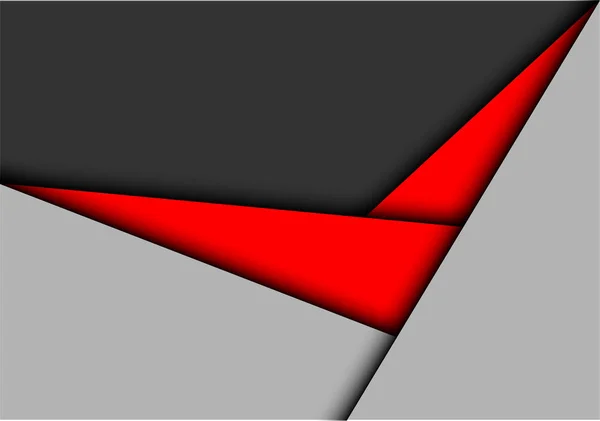 Abstrato Vermelho Cinza Triângulo Seta Design Moderno Futurista Fundo Vetor — Vetor de Stock