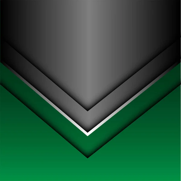 Resumen Verde Plata Gris Flecha Diseño Moderno Futurista Fondo Vector — Vector de stock