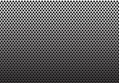 Metal daire mesh desen degrade arka plan doku vektör çizim.