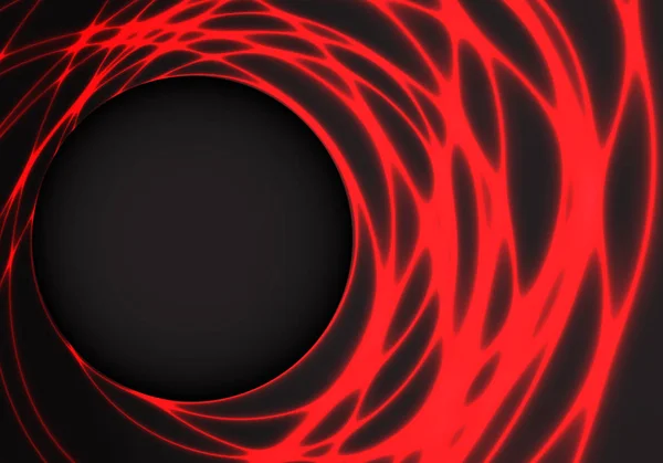 Абстрактне Червоне Світло Плетіння Чорному Тлі Векторні Ілюстрації — стоковий вектор