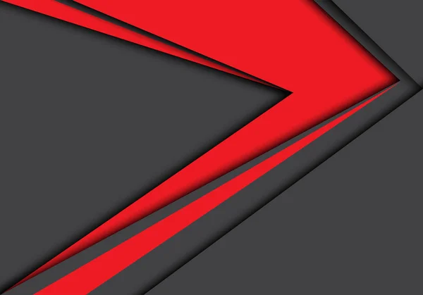 Abstrait Rouge Flèche Vitesse Sur Gris Design Moderne Futuriste Arrière — Image vectorielle