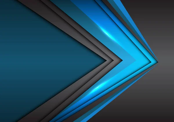 Abstrait Bleu Flèche Vitesse Sur Gris Avec Espace Vide Design — Image vectorielle