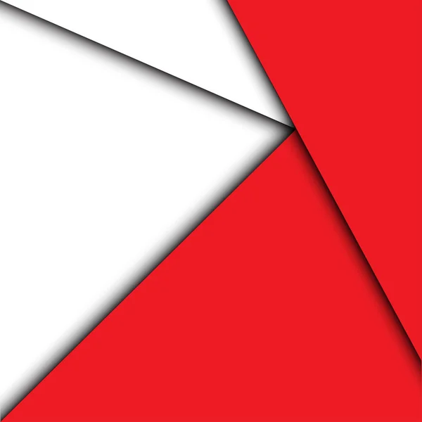 Abstrato Branco Triângulo Vermelho Papel Sobreposição Fundo Vetor Ilustração — Vetor de Stock