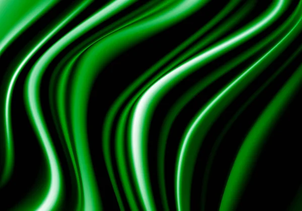 抽象绿色面料缎纹波浪细节豪华背景纹理矢量插图 — 图库矢量图片
