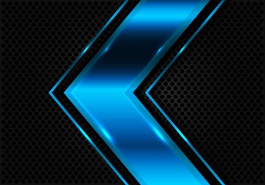 Karanlık daire kafes tasarım modern futuristik vektör çizim üzerinde mavi ok.