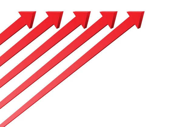 Abstracte Rode Pijlen Symbool Richting Witte Leeg Ontwerp Moderne Futuristische — Stockvector