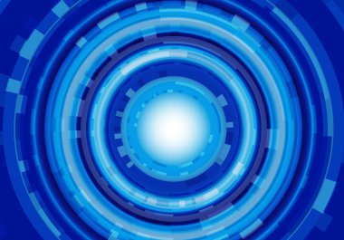 Soyut mavi teknoloji daire güç tasarımı modern futuristik vektör arka plan illüstrasyon.