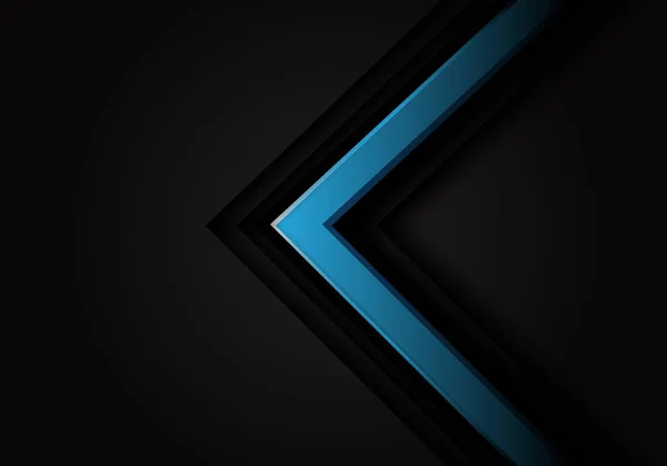 Seta Azul Abstrata Ilustração Fundo Vector Futurista Moderno Design Preto — Vetor de Stock