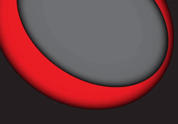 Абстрактна Червона Лінія Кривої Сірому Чистому Просторі Сучасний Футуристичний Фон — стоковий вектор