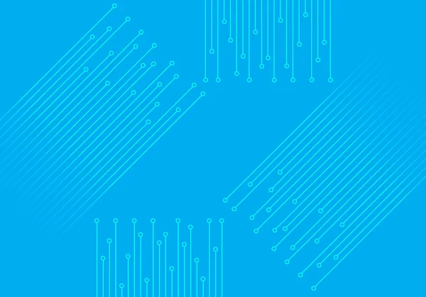 Abstracte Circuit Technologie Lijnpatroon Blauwe Achtergrond Vectorillustratie — Stockvector