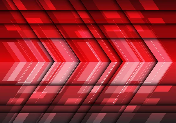 Abstrait Rouge Lumière Vitesse Métal Flèche Design Moderne Futuriste Arrière — Image vectorielle