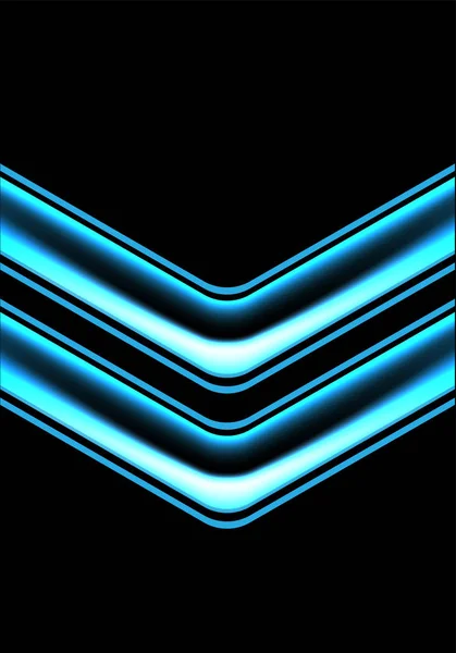 Abstrato Luz Seta Vidro Azul Duplo Design Preto Moderno Futurista — Vetor de Stock