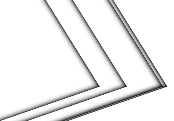 Diseño Abstracto Superposición Flecha Blanca Grande Ilustración Moderna Futurista Vector — Vector de stock