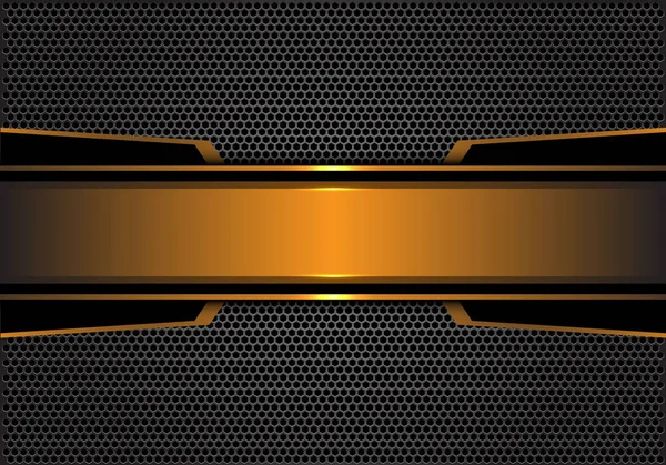 Soyut altın siyah metal afiş koyu gri altıgen kafes tasarım modern futuristik arka plan vektör çizim.