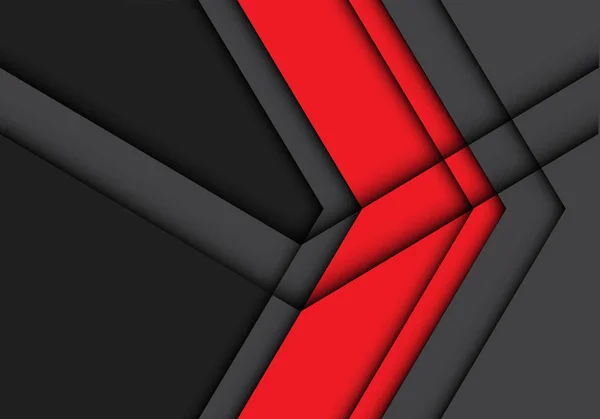 Abstrakt Röd Pil Grå Design Modern Futuristisk Bakgrund Vektorillustration — Stock vektor