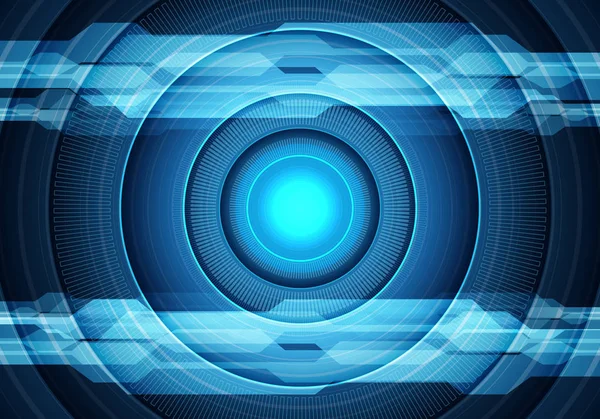 Abstract Blue Circle Futuristic Technology Energy Design Vector Background Illustration — Stock Vector