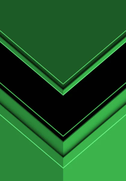 绿色设计中抽象的黑色箭头方向现代面向未来的背景矢量图解 — 图库矢量图片