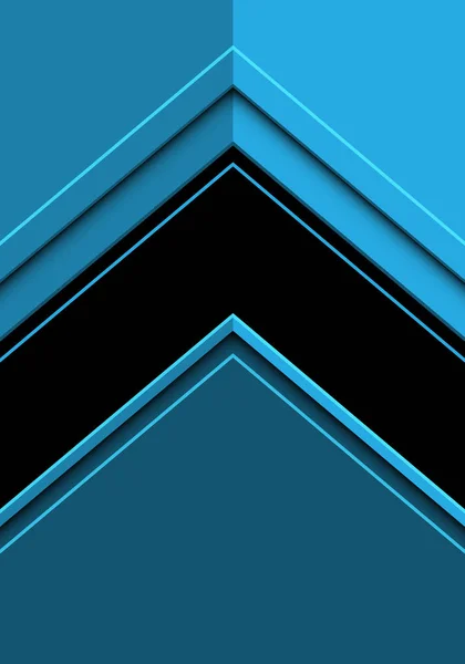 Abstract Zwarte Pijl Richting Blauw Ontwerp Moderne Futuristische Achtergrond Vector — Stockvector