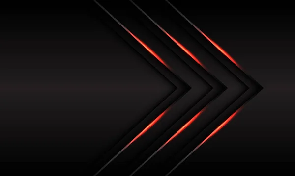 Boş uzay tasarımı modern fütüristik arkaplan çizimi ile soyut koyu kırmızı ışık oku yönü.