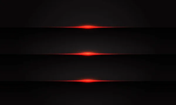 黒の影の上の抽象的な赤い線の光贅沢未来的な技術の背景ベクトル図 — ストックベクタ