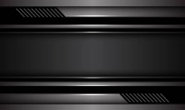 Абстрактний Темно Металевий Банер Чорна Схема Кібердизайн Сучасні Футуристичні Технології — стоковий вектор