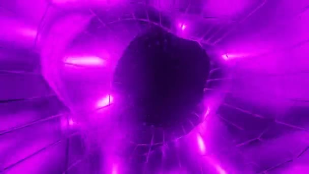 Abstract Donker Violet Vervagen Licht Curve Zoom Technologie Futuristische Animatie — Stockvideo