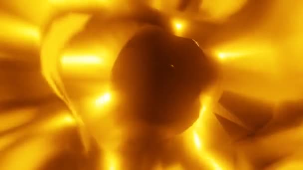 Абстрактные Золото Свет Размытие Волны Скорость Масштабирования Черной Технологии Футуристической — стоковое видео
