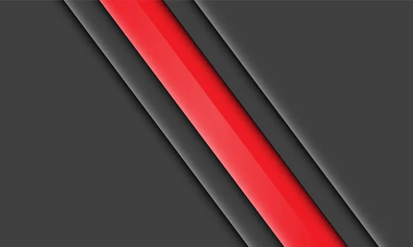 Abstrait Ligne Rouge Slash Sur Gris Design Moderne Luxe Futuriste — Image vectorielle