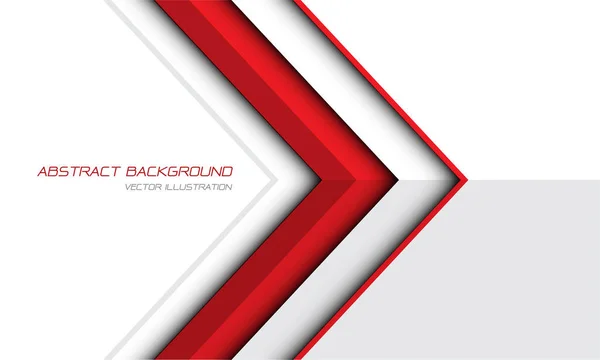 白い灰色のデザインの抽象的な赤い矢印の方向現代の未来的な背景ベクトル図 — ストックベクタ