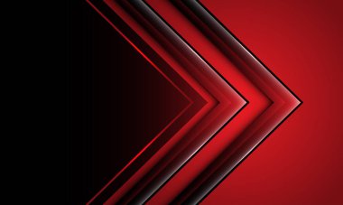 Siyah boş alan tasarımı ile soyut derin kırmızı ok yönü modern fütürist teknoloji arkaplan çizimi.