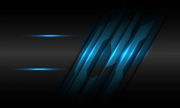 Ligne Circuit Métallique Abstraite Bleue Noire Avec Design Espace Vierge — Image vectorielle