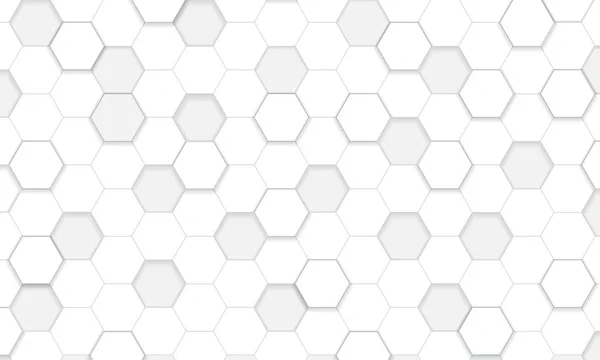 Abstrait Blanc Gris Hexagone Motif Conception Moderne Futuriste Technologie Style — Image vectorielle